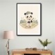 Panda Baseball Childrens Wall Art Print