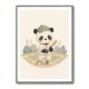 Panda Baseball Childrens Wall Art Print