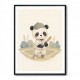 Panda Baseball Childrens Wall Art Print