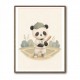 Panda Baseball Childrens Wall Art Print
