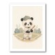 Panda Baseball Childrens Wall Art Print