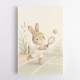 Tennis Rabbit Childrens Wall Art Print