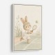 Tennis Rabbit Childrens Wall Art Print