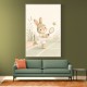 Tennis Rabbit Childrens Wall Art Print