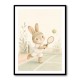 Tennis Rabbit Childrens Wall Art Print