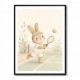 Tennis Rabbit Childrens Wall Art Print