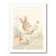 Tennis Rabbit Childrens Wall Art Print