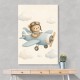 Bear in a Plane Nursery Wall Art 