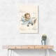 Bear in a Plane Nursery Wall Art 