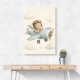 Bear in a Plane Nursery Wall Art 