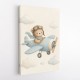 Bear in a Plane Nursery Wall Art 