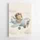 Bear in a Plane Nursery Wall Art 