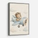 Bear in a Plane Nursery Wall Art 