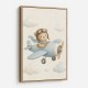 Bear in a Plane Nursery Wall Art 