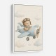 Bear in a Plane Nursery Wall Art 