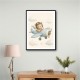Bear in a Plane Nursery Wall Art 