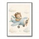 Bear in a Plane Nursery Wall Art 