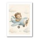 Bear in a Plane Nursery Wall Art 