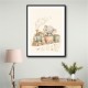 Elephant Train Ride Nursery Wall Art 