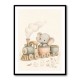 Elephant Train Ride Nursery Wall Art 