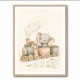 Elephant Train Ride Nursery Wall Art 