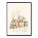 Elephant Train Ride Nursery Wall Art 