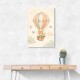 Fox Hot Air Balloon Nursery Wall Art 