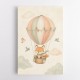 Fox Hot Air Balloon Nursery Wall Art 
