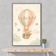 Fox Hot Air Balloon Nursery Wall Art 
