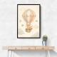 Fox Hot Air Balloon Nursery Wall Art 