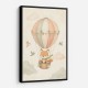 Fox Hot Air Balloon Nursery Wall Art 