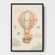 Fox Hot Air Balloon Nursery Wall Art 