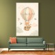Fox Hot Air Balloon Nursery Wall Art 