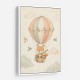 Fox Hot Air Balloon Nursery Wall Art 