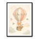 Fox Hot Air Balloon Nursery Wall Art 