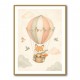 Fox Hot Air Balloon Nursery Wall Art 
