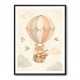 Fox Hot Air Balloon Nursery Wall Art 