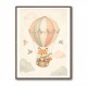 Fox Hot Air Balloon Nursery Wall Art 