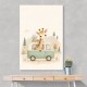 Giraffe Camper Van Nursery Wall Art 
