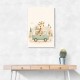 Giraffe Camper Van Nursery Wall Art 