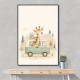 Giraffe Camper Van Nursery Wall Art 