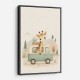 Giraffe Camper Van Nursery Wall Art 