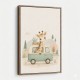 Giraffe Camper Van Nursery Wall Art 