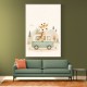 Giraffe Camper Van Nursery Wall Art 