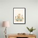 Giraffe Camper Van Nursery Wall Art 