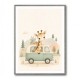 Giraffe Camper Van Nursery Wall Art 