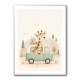 Giraffe Camper Van Nursery Wall Art 
