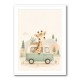 Giraffe Camper Van Nursery Wall Art 