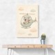 Koala Helicopter Nursery Wall Art 
