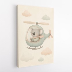 Koala Helicopter Nursery Wall Art 